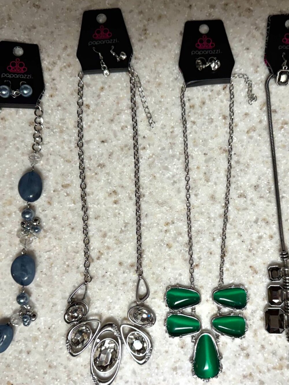 Four new jewelry sets, Paparazzi, wholesale